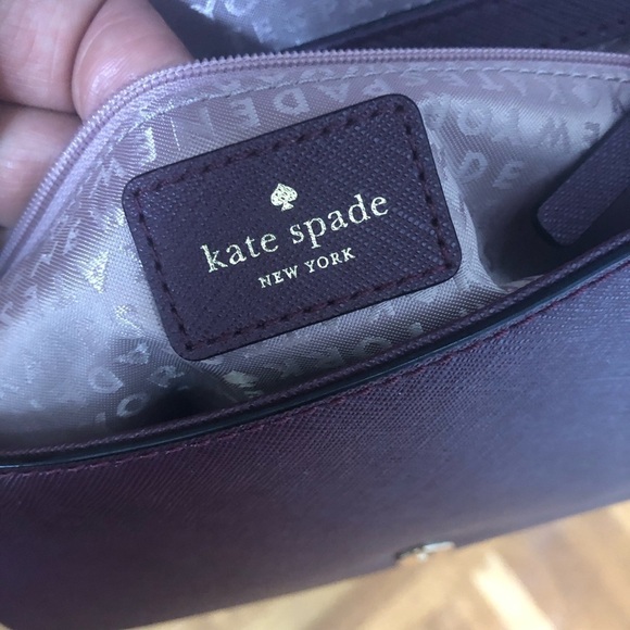 Kate Spade Deep plum Laurel Way leather crossbody, brand new with tag - Picture 13 of 15